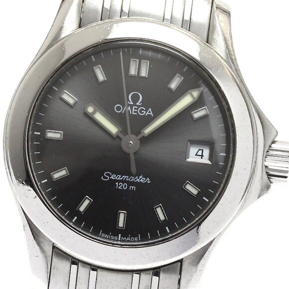 OMEGA Seamaster120 2581.43 Date gray Dial Quartz Ladies Watch - Picture 11 of 12